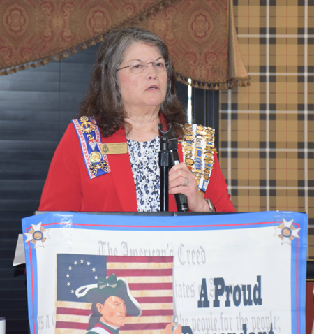 woman at podium